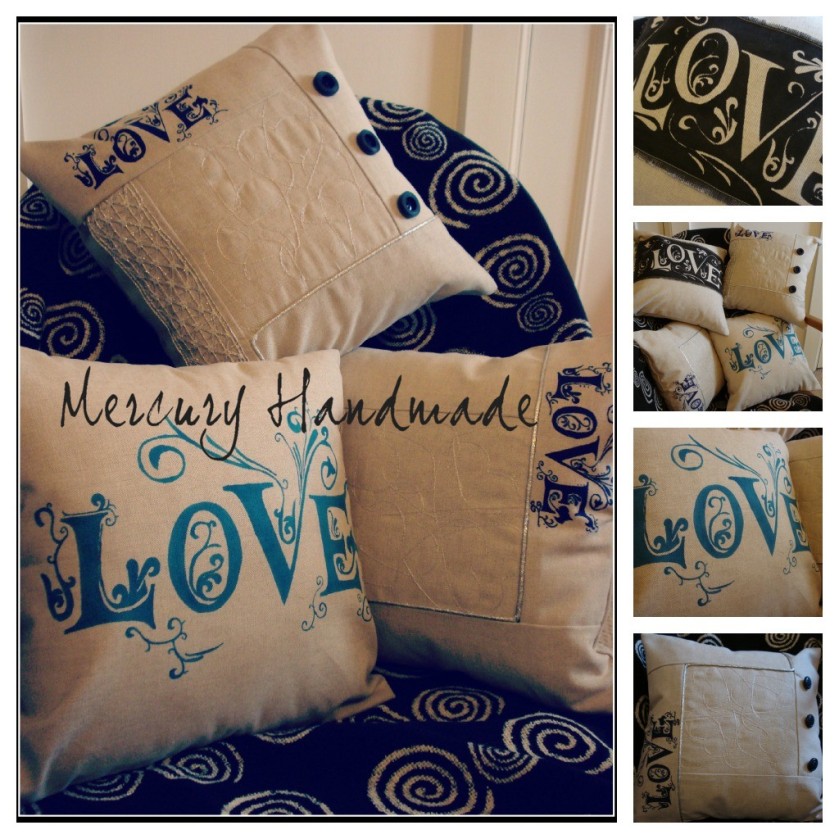 "Love" cushions
