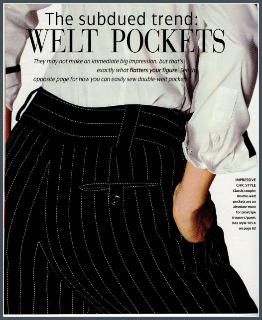 Welt detail for trousers 105